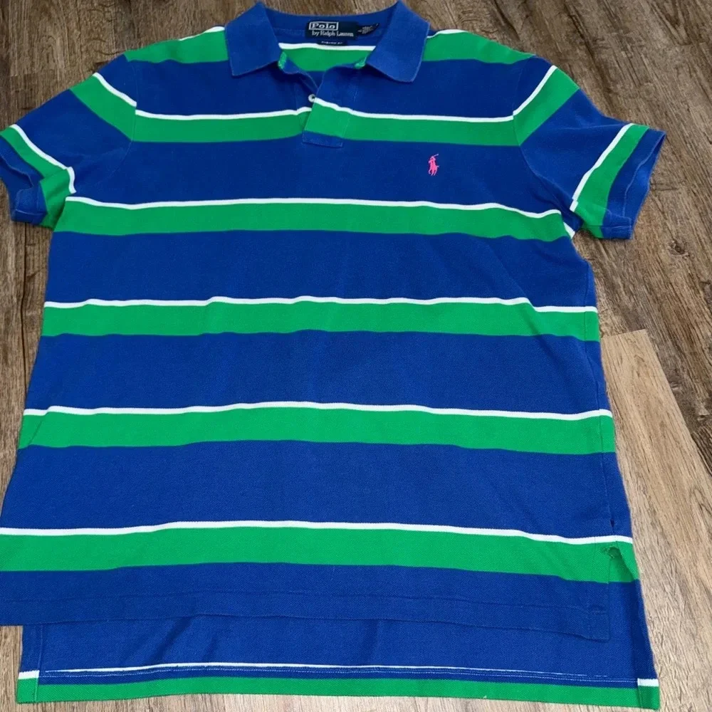 Ralph Lauren • Custom Fit Striped Polo